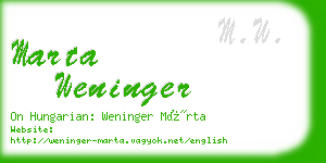marta weninger business card